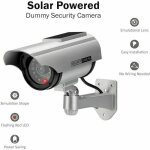 Camra de surveillance factice  nergie solaire scurit pour maison et extrieur argent - 1 pack