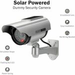 Camra de surveillance factice  nergie solaire scurit pour maison et extrieur argent - 1 pack