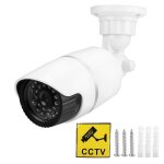 Camra de surveillance factice et factice avec lumire led rouge clignotante pour lintrieur et lextrieur ...