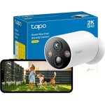 Camra surveillance wifi extrieure sans fil 2k + - tapo c425 - camera avec batterie 10 000mah 300 jours, ...