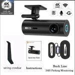 Cam�ra de tableau de bord 4k wifi uhd 3840x2160p dvr pour cam�ras de surveillance de voiture enregistreurs ...