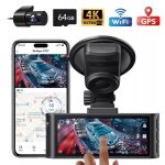 Redtiger f7nt dash cam 4k avant / arri�re �cran tactile 318 wifi / gps vision nocturne carte 64go