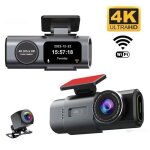Camra de voiture 4k + 1080p dashcam 1. 47 ecran wifi - ibeafilly - app connexion dashcam angle 170 ...