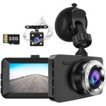 Camra de voiture avant et arrire dash cam enregistreur  double objectif avec carte sd 1080p full hd ...