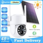 Camra wifi ptz camra ip solaire sans fil extrieure 4mp hd batterie intgre camra de surveillance ...