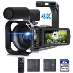 Camscope 4k 42mp camscope numrique 3 cran rotatif 270 camra vido vlogging avec tlcommande 2 piles ...