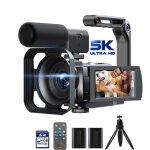 Camscope 5k campark 56 mp hd camra vido vlog double objectif camescope numrique wifi avec microphone ...