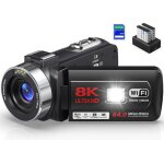 Camscope 8k 64mp camra vido 18x digital zoom ir vision nocturne cran tactile 3. 0 pouces wifi vlogging ...