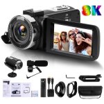Caméscope numérique 8k 64mp caméra vidéo ibeafilly avec 3écran zoom 18xwifivision nocturne Caméscope numérique 8k 64mp caméra vidéo ibeafilly avec 3écran zoom 18xwifivision nocturne
