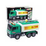Camion - citerne - leantoys - 1:14 - lumi�res et sons - vert - pour enfants � partir de 3 ans