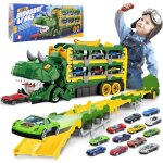 Camion dinosaure jouet 3 en 1 pour enfants camion transport transformable avec piste de course 157 m ...