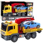 Camion leantoys d�panneuse avec grue voiture de course lumi�res et sons