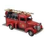Camion de pompier dcoration vintage rtro miniature en mtal de 31cm