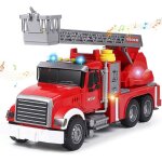 Camion pompier jouet enfant grand camion de pompier avec pulvrisation deau lumire et son fonction voiture ...