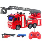 Camion de pompiers t�l�command� sans fil avec lumi�res led mod�le de voiture ding�nierie pour enfants ...