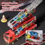 Camion de transport camion jouet pour enfants circuit pliable en deux parties 24 voitures de course coffret ...