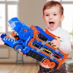 Kukufun camion dinosaure transport 12 voitures - piste de course catapulte - jouet enfant 3 - 8 ans abs ...