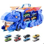 Camion de transporteur voiture jouet de camion de dinosaure avec 8 voitures de course jouet de camion ... Camion de transporteur voiture jouet de camion de dinosaure avec 8 voitures de course jouet de camion ...