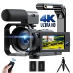Campark camscopes 5k + 1080p camra vido 56mp double objectif 3 cran tactile 16x zoom
