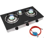 Camplux tc03gb plaque  gaz portable 3 feux rchaud gpl pour cuisine  domicile camping jardin 50mbar ...