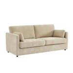 Canap 2 places dhoussable tissu beige l 198 x p 88 x h 85cm - neo