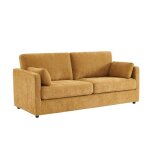 Canapé 2 places déhoussable tissu ocre l 198 x p 88 x h 85cm - neo Canapé 2 places déhoussable tissu ocre l 198 x p 88 x h 85cm - neo