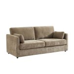 Canapé 2 places déhoussable tissu taupe l 198 x p 88 x h 85cm - neo Canapé 2 places déhoussable tissu taupe l 198 x p 88 x h 85cm - neo