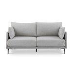 Canap� 2 places - sicaan - canap� industriel - sasha - tissu - gris clair - l. 173 x p. 85 x h. 86 cm ...