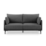 Canap 2 places - sicaan - canap industriel - sasha - tissu - gris fonc - l. 173 x p. 85 x h. 86 cm ...