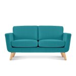 Canap 2 places de style scandinave tagio turquoise