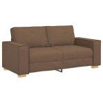 Canap� 2 places - vidaxl - marron - tissu 100% polyester - dimensions 180x78x84 cm - confort moelleux ...