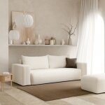 Canap� 3 places petits - meubles - bliss - 252 x 97 x 72cm - blanc cass�