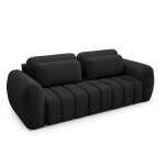 Canap� 3 places petits - meubles - cesar - 266 x 110 x 95cm - noir