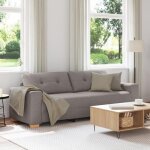Canap� 3 places - taupe - tissu - confort moelleux - design contemporain