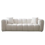 Canap� 3 places velours beige cleo