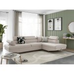 Canap dangle convertible 5 places roma tissu beige
