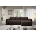 Canapé d?angle convertible cianti ? canapé lit 304 cm avec coffre de rangement marron Canapé d?angle convertible cianti ? canapé lit 304 cm avec coffre de rangement marron