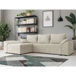 Canap� dangle convertible denvi en velours c�tel� beige