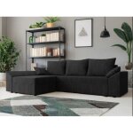 Canap� dangle convertible denvi l en velours c�tel� noir