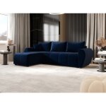 Canap� d?angle convertible molia l bleu