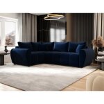 Canap� d?angle convertible molia l plus bleu gauche