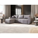 Canap� d?angle convertible molia l gris
