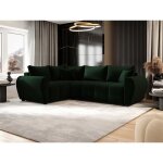 Canap d?angle convertible molia plus vert gauche