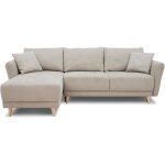Canap� dangle convertible r�versible 3 - 4 places claudius - tissu beige - coffre de rangement - l 244 ...
