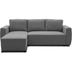 Canapé dangle convertible réversible 3 à 4 places - pharell - tissu anthracite - coffre de rangement ... Canapé dangle convertible réversible 3 à 4 places - pharell - tissu anthracite - coffre de rangement ...