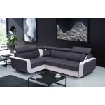 Canap dangle convertible et rversible empero n gris et blanc