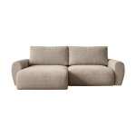Canap� d?angle gauche convertible poss ? design moderne formes arrondies couchage confortable couleur ...