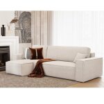 Canap dangle lisa convertible rversible coffre velours ctel beige