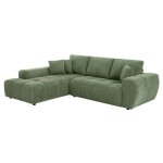 Canap� dangle gauche 3 places avec m�ridienne vert l 270 cm - oviala