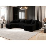 Canap� d?angle panoramique molia en u noir